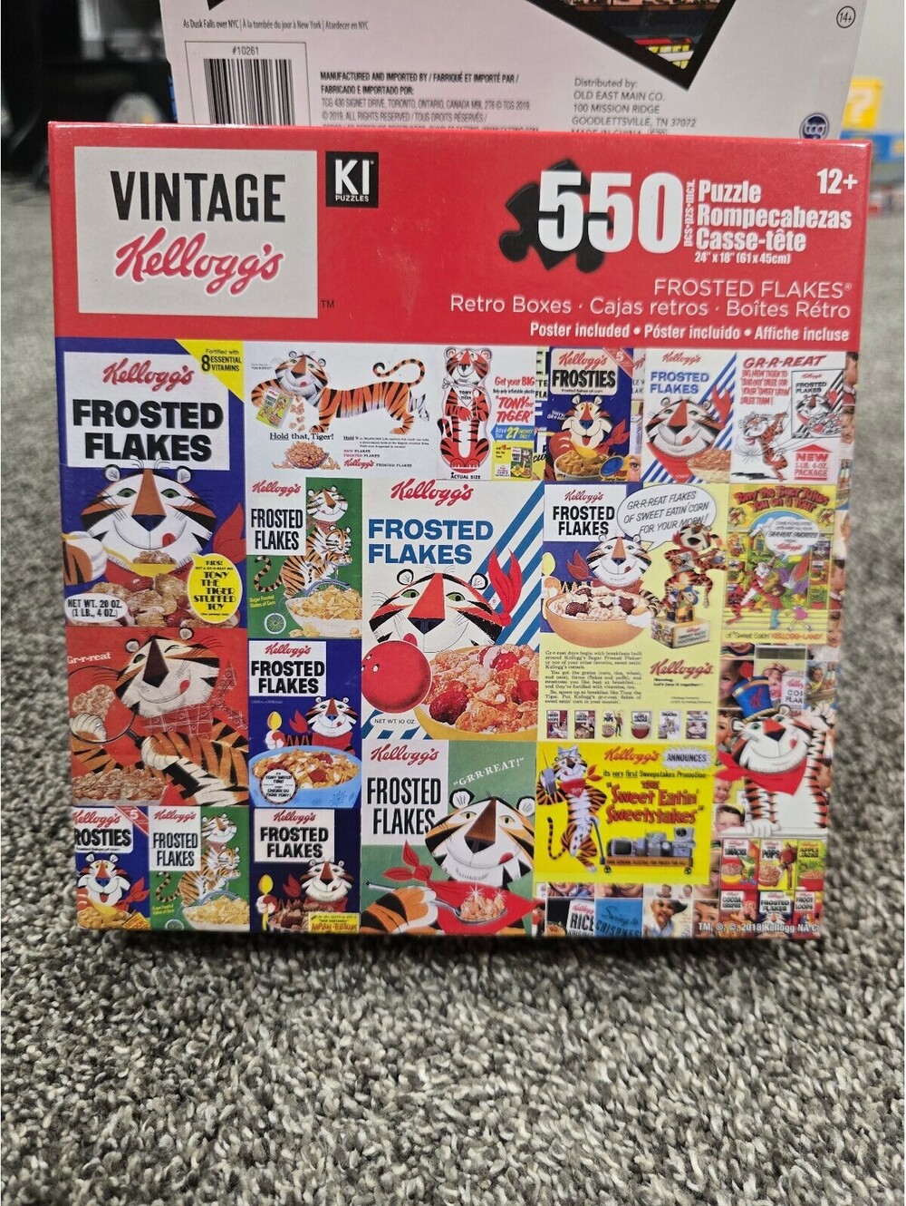 Vintage Kellogg's Frosted Flakes 550 Piece Puzzle Retro Boxes